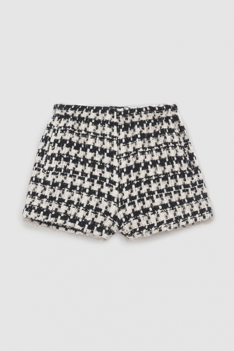 Short Anine Bing Lyle Noir Blanche Femme | QUX-0578733